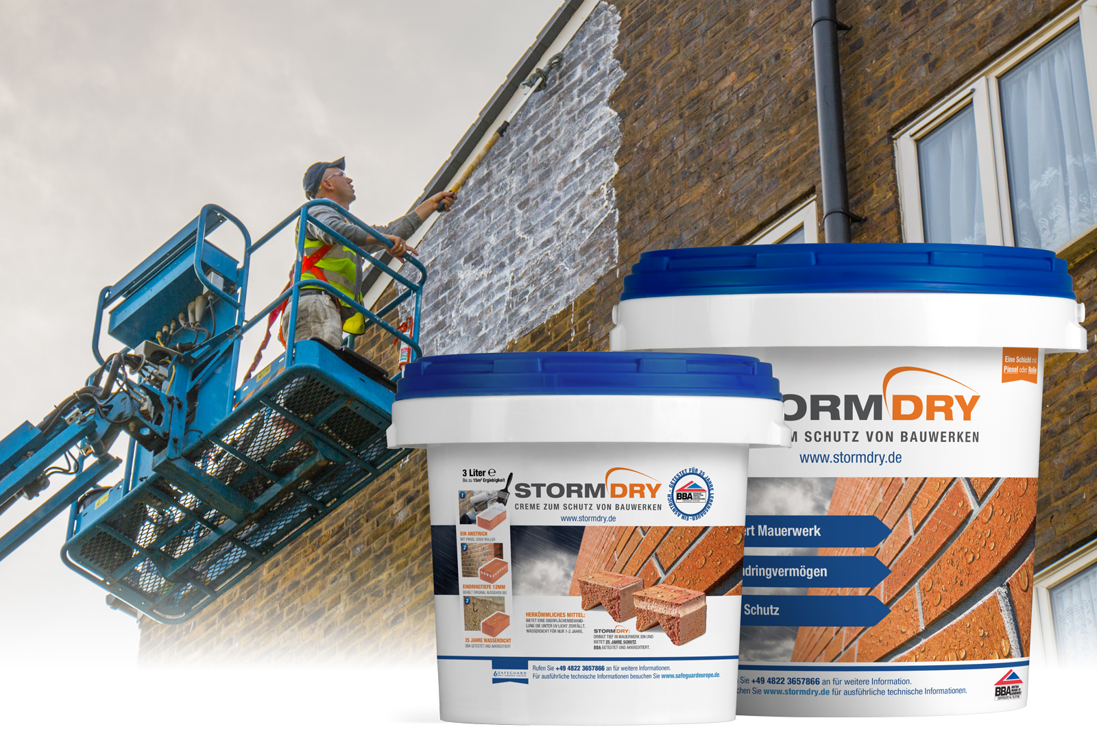 Stormdry Creme zum Schutz von Bauwerken